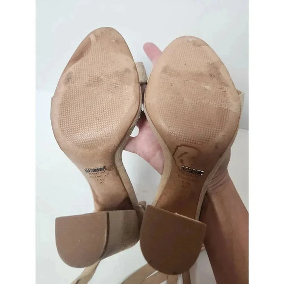 Schutz Suede Strappy Block Heels Tan size 9.5. - Picture 7 of 9